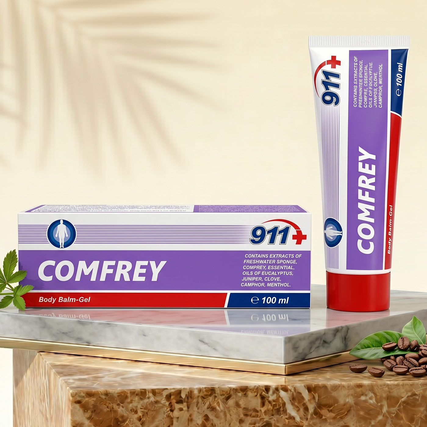 Fekete Nadálytő (Comfrey) Gél-balzsam testre – 911 FARMAKOM <span style="color: red">100 ml</span> - Image 2